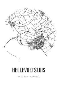 Hellevoetsluis (Südholland) | Karte | Schwarz und Weiß von Rezona