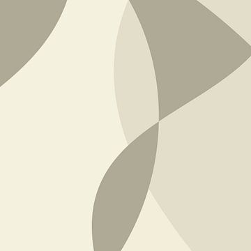 Abstracte organische vormen in neutrale kleuren nr. 10 van Dina Dankers