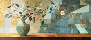 Vase mit Blumen | Branch and Tile