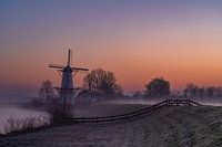 Molen de Vlinder tijdens een koude lente ochtend