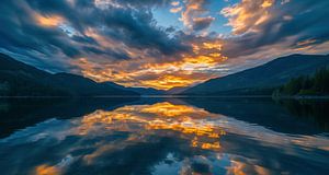 Sonnenuntergangszauber am großen See