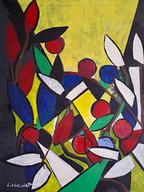 Gedachtengang van glas in lood. van Percy Lieberwirth