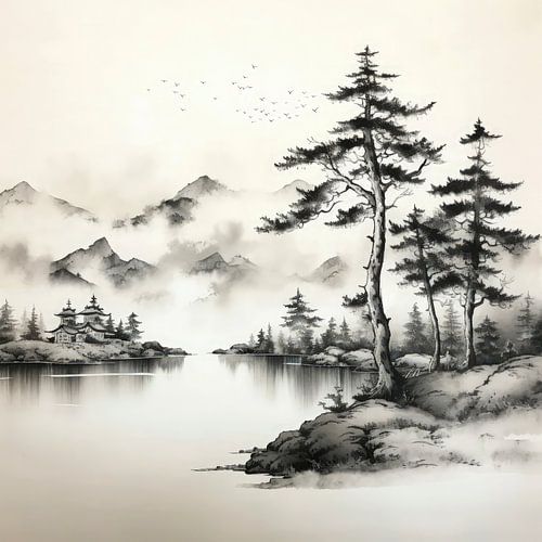 Tintenkontrast von Japani