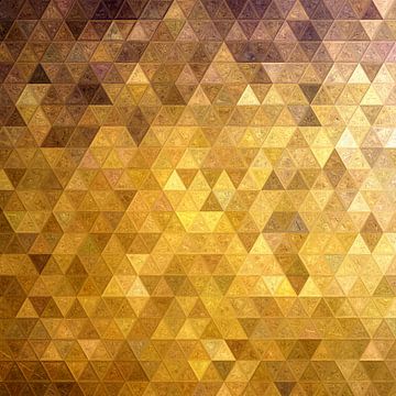 Mozaïek driehoek goud geel #mosaic van JBJart Justyna Jaszke
