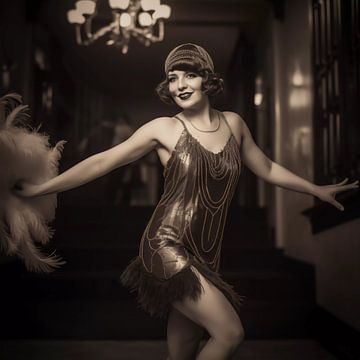 "Die bezaubernde Königin von Charleston: Tanz in den pulsierenden 1920er Jahren"