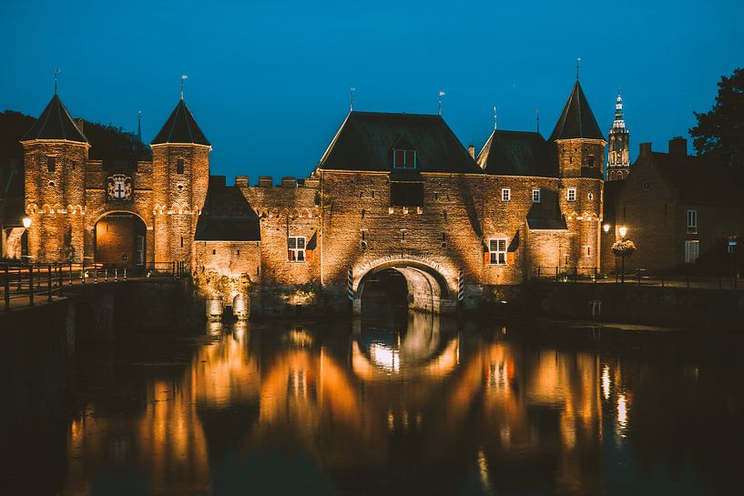 The Koppelpoort of Amersfoort with the Lange Jan in the background by Michiel Dros