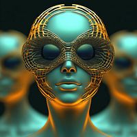Futuristic head