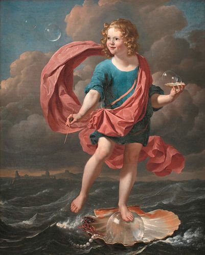 Homo Bulla - Kind blaast zeepbellen, Karel Dujardin