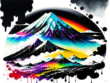 Un spectre enchanteur : capturer la majesté des Rainbow-Hued Mountains sur ButterflyPix
