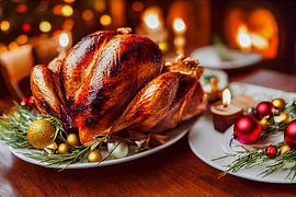 frisch gerösteter Truthahn mit Rosmarin Illustration