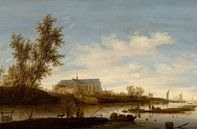 Grote of Sint-Laurenskerk vanuit het noorden, Salomon van Ruysdael van Meesterlijcke Meesters thumbnail