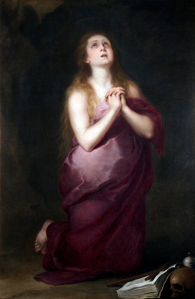 Bartolomé Murillo, Die reuige Magdalena, um 1660 von Atelier Liesjes