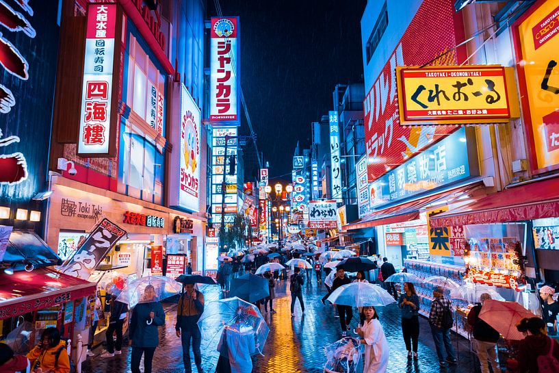 Osaka in the rain by Tom Rijpert