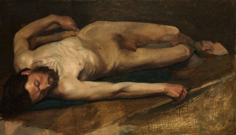 Männlicher Akt, Edgar Degas von Meisterhafte Meister