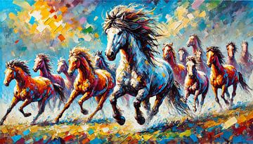 Galloping Herd of Horses von Eric Nagel