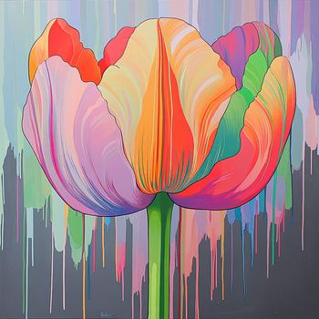 Tulpe abstrakt farbenfroh fließend