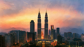 Petronas Towers, Malaysia – abstract panorama