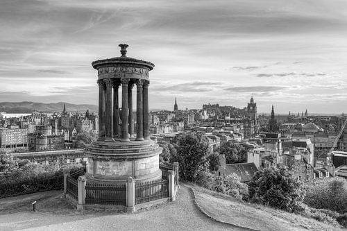 Edinburgh Calton Hill black and white