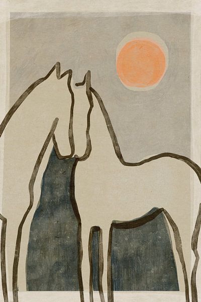 Horses At Sunset von Treechild