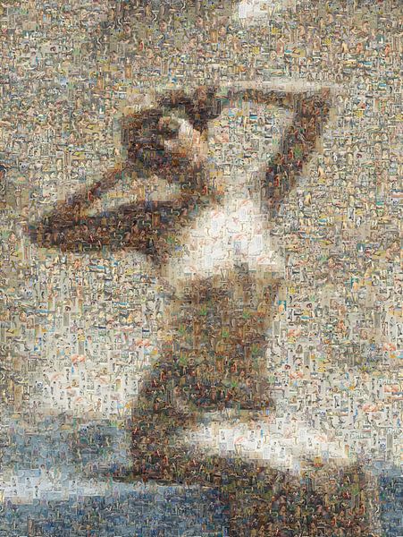 Mosaik Frau beim Bad, Theodoros Ralli von Atelier Liesjes