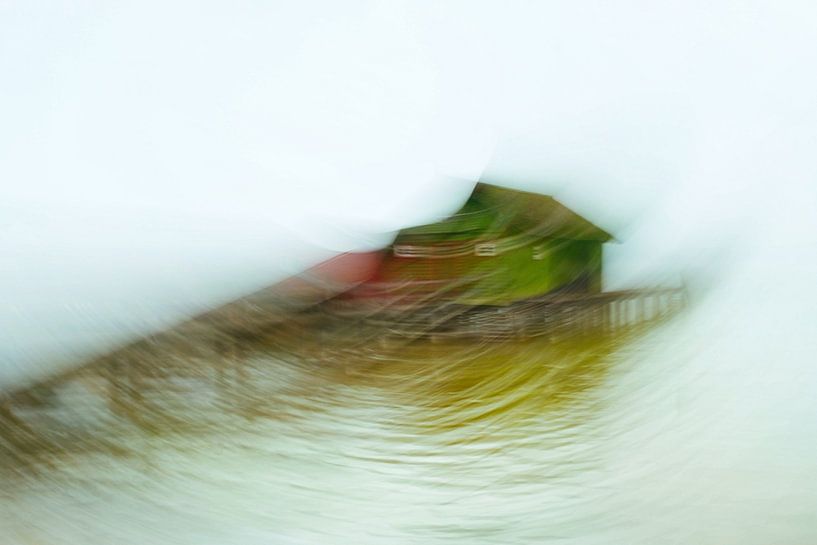 Boathouse abstract by Anneliese Grünwald-Märkl