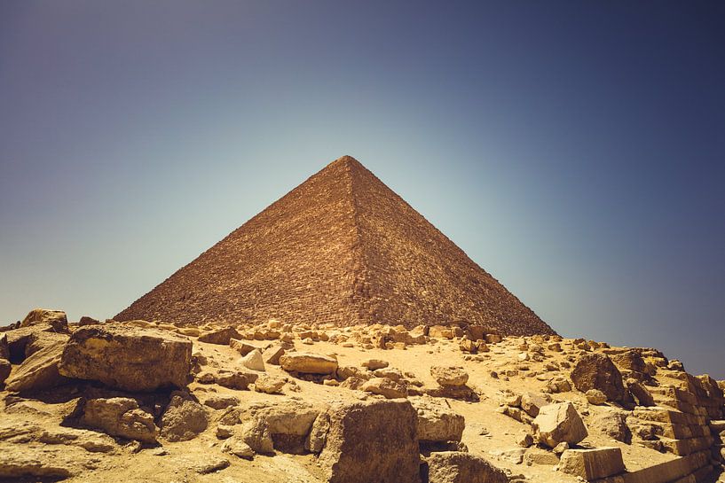 Die Pyramiden von Gizeh im Sommer 2019 05.5 von FotoDennis.com | Werk op de Muur