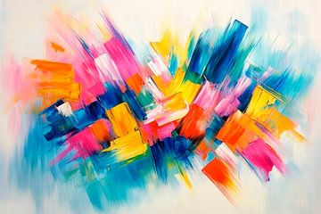Colour explosion in blue and pink by Poster Art Shop