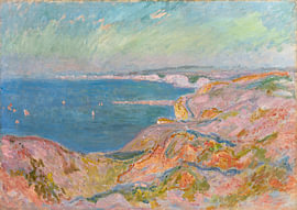 On the cliff near Dieppe, Claude Monet