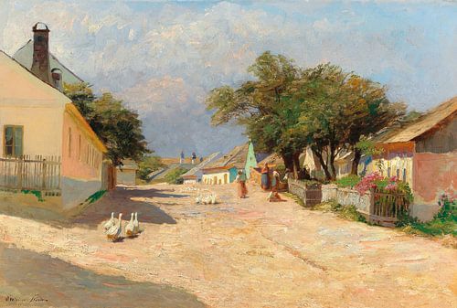 Olga Wisinger-Florian - Een dorpsweg in de hete zomermiddag, 1899