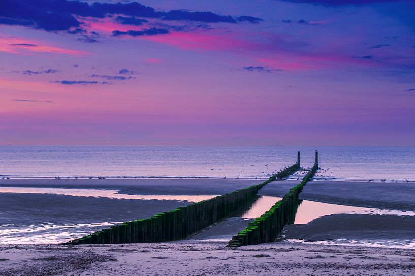 Schitterende Zonsondergang Zeeland van Caroline Drijber