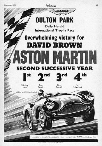 The Autocar Aston Martin DBS3 raceauto advertentie uit 1956