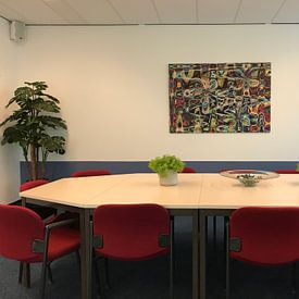 Customer photo: Flower Fly by GOOR abstracten, on canvas