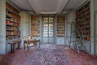 Beautiful library in an abandoned castle - Urbex