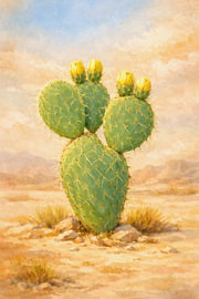 Wüstenblüte im Morgenlicht – Opuntia