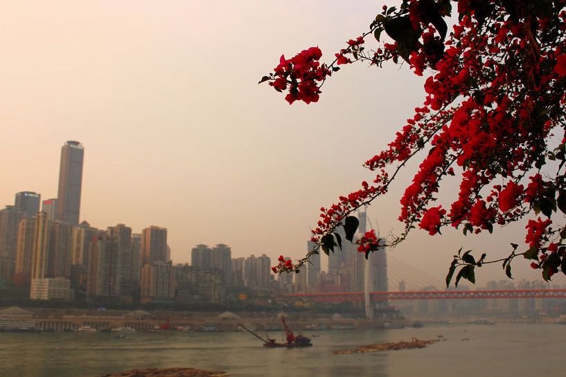 Yangtze Rivier Poëzie 1 - Chongqing, China van Loretta's Art