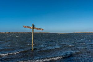 Slufter Texel während des Sturms Eunice