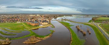 Vecht rivier met hoog water bij Dalfsen van Sjoerd van der Wal Fotografie