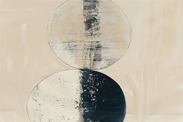 Minimalisme moderne et abstrait dans le style wabi-sabi sur Japandi Art Studio