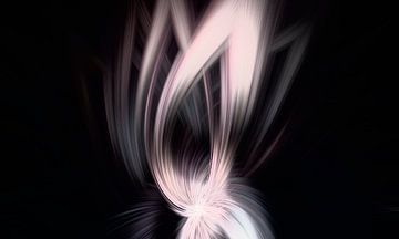 Lichtgevende Lotus Zen Abstractie bij Nacht van Mad Dog Art