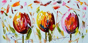 Tulips van Gena Theheartofart