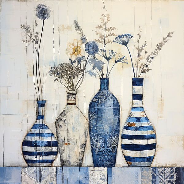 Grungy Harmony in Blue by Color Square