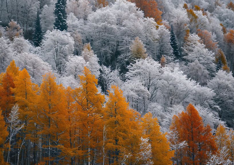 Winterlandschap van fernlichtsicht