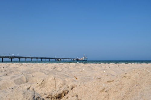 Strand met fijn zand aan de Oostzee in Binz op het eiland Rügen