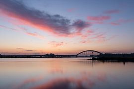 Pastel evening by the Lek Bridge near Culemborg by Manon Huls