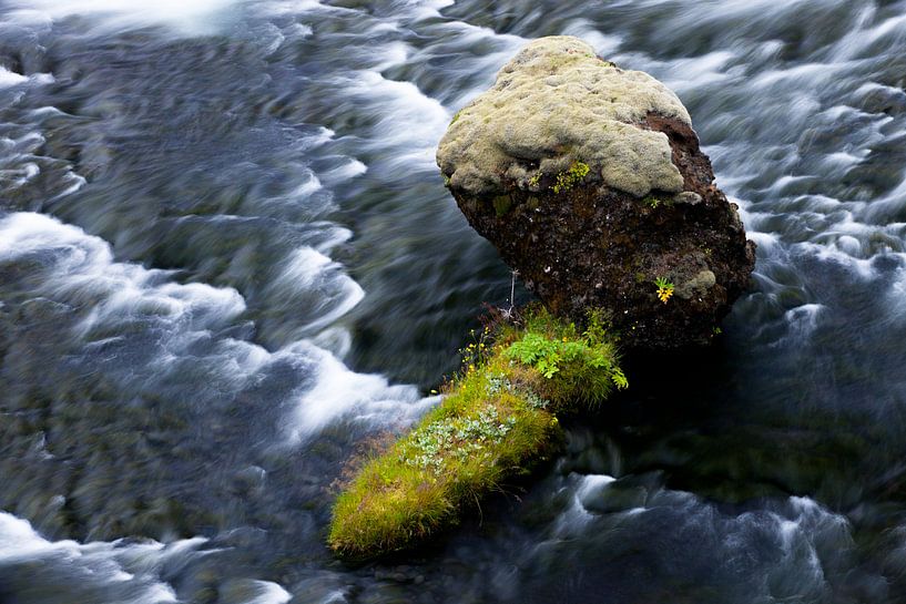 Rock in water by John Been