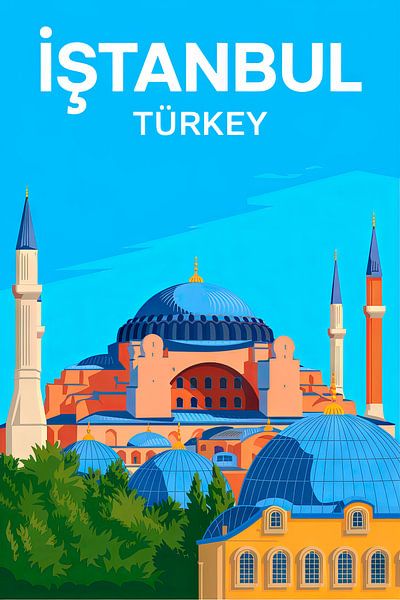 Istanbul, Turquie. par Poster Art Shop
