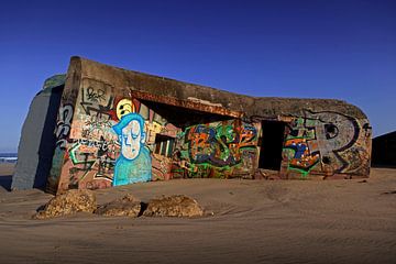 Verweerde bunkers uit de Tweede Wereldoorlog. van Coos Photography