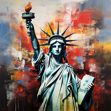 Freiheitsstatue New York abstrakt von TheXclusive Art