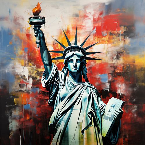 Statue of Liberty New York abstract