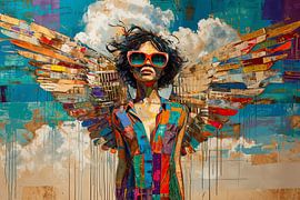 Colourful Wings | Modern Portrait by Art Whims